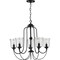 Progress Lighting Bowman Collection Black Five-Light Chandelier P400194-031 - alternate 2